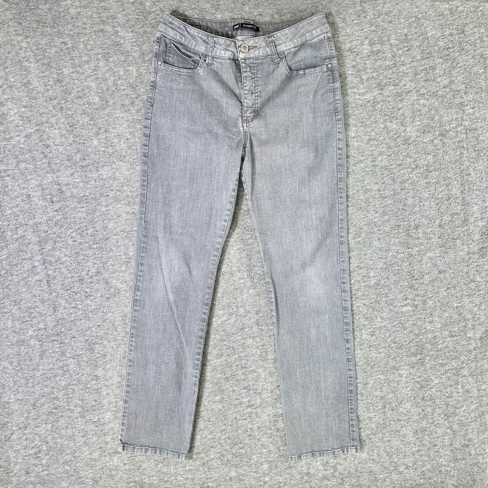 Lee Classic Fit Jeans Women's Size 10 Medium Grey Wash Straight Leg Denim
